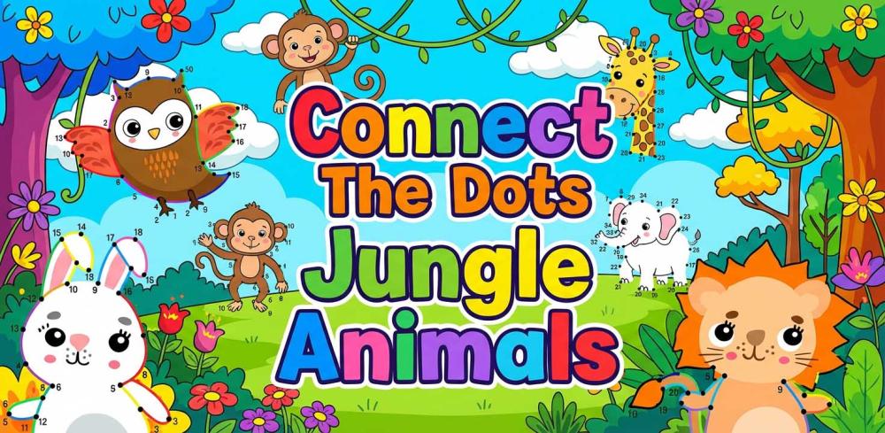 Connect The Dots Jungle Animals